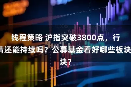 钱程策略 沪指突破3800点，行情还能持续吗？公募基金看好哪些板块？